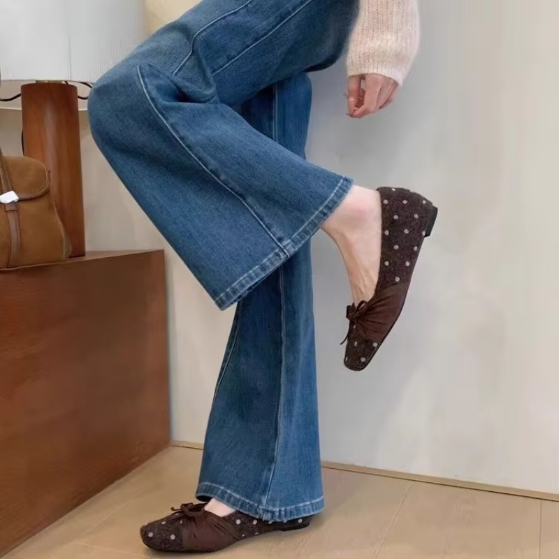 Women'S Shoes - Dames ballerina's van wollen stof met