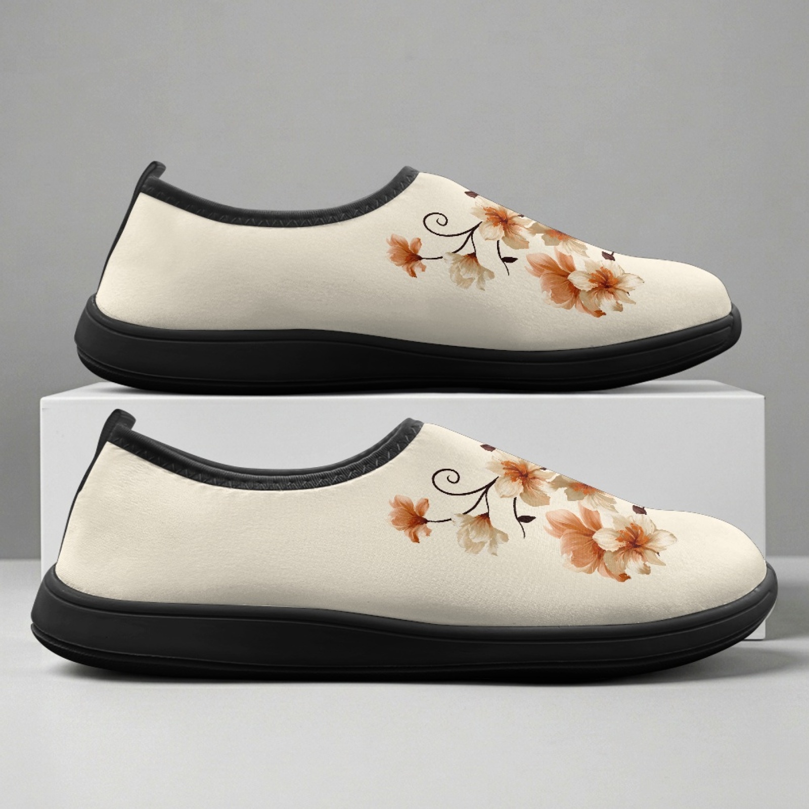 PENSTROLL Oranje Bloemprint Sn - Wide Toe Box Running Sneakers recensie en prijs