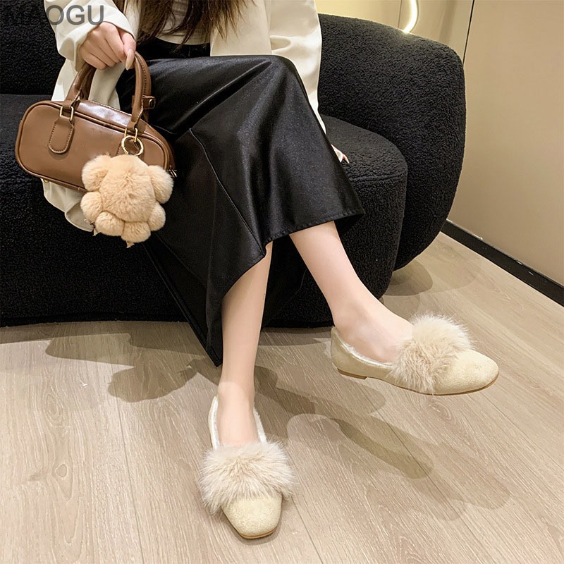 Dames pluche platte schoenen 2 - Heels recensie en prijs