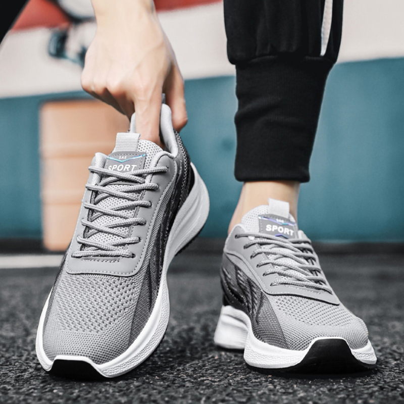 designer loopschoenen man adem - Knit Fabric Lace Up Sneakers recensie en prijs
